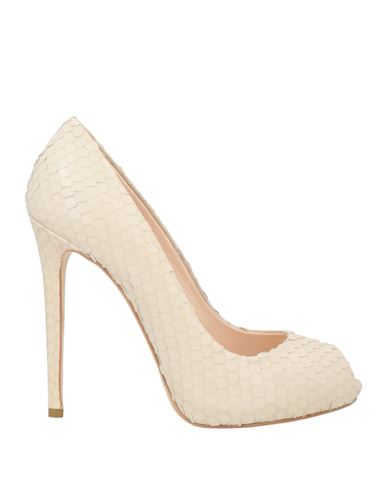 Chantal Woman Pumps Beige Size 8 Leather In White