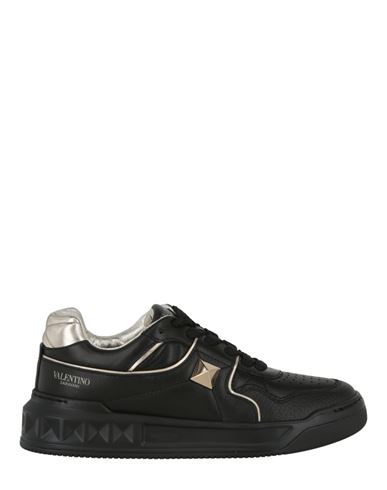 Valentino Garavani One Stud Low-top Leather Sneaker Woman Sneakers Black Size 8 Tanned Leather