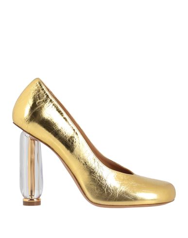 Shop Dries Van Noten Woman Pumps Gold Size 11 Leather