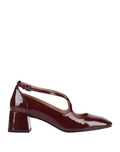 Shop Bibi Lou Woman Pumps Burgundy Size 8 Leather In Red