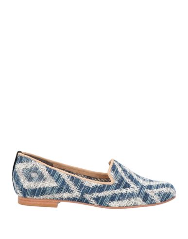 Shop Dotz Woman Loafers Blue Size 8 Textile Fibers