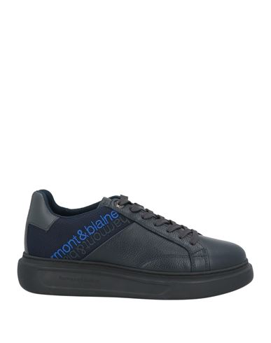 Shop Harmont & Blaine Man Sneakers Midnight Blue Size 6.5 Leather, Textile Fibers