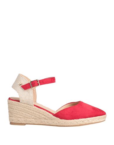 WOZ? WOZ? WOMAN ESPADRILLES RED SIZE 8 TEXTILE FIBERS 