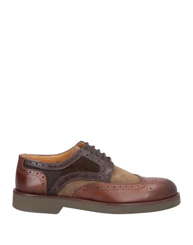 Shop Exton Man Lace-up Shoes Brown Size 7 Leather