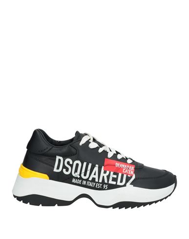 Dsquared2 Woman Sneakers Black Size 7.5 Leather In Multi