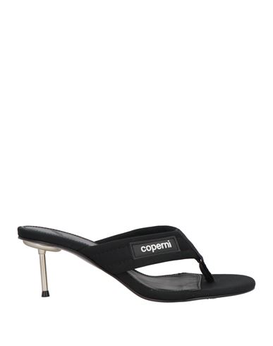 Shop Coperni Woman Thong Sandal Black Size 8 Polyamide