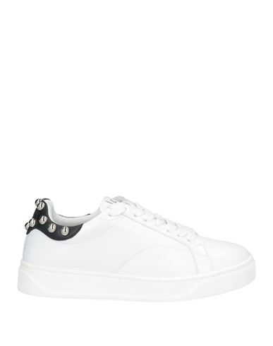 Shop Lanvin Woman Sneakers White Size 8 Leather