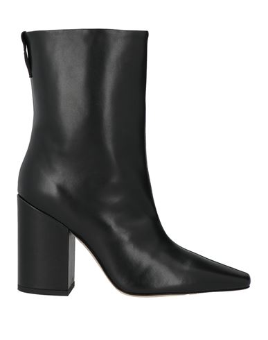 Msgm Woman Ankle Boots Black Size 8 Leather