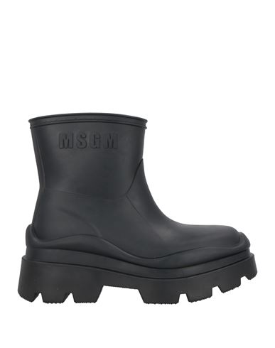 Msgm Man Ankle Boots Black Size 9 Rubber