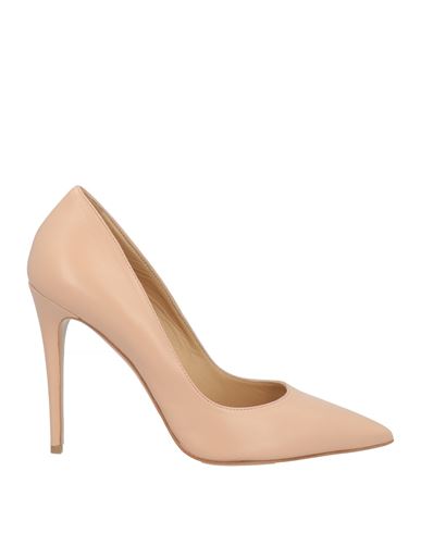 Wo Milano Woman Pumps Sand Size 10 Leather In Pink