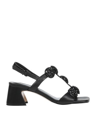 Jeannot Woman Sandals Black Size 8 Leather
