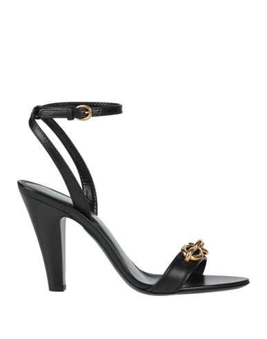 Shop Versace Woman Sandals Black Size 7.5 Calfskin