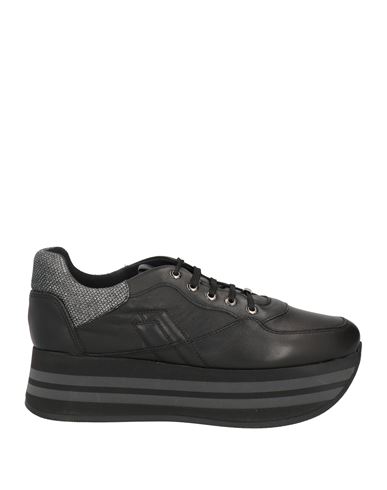 Frau Woman Sneakers Black Size 6 Leather, Textile Fibers