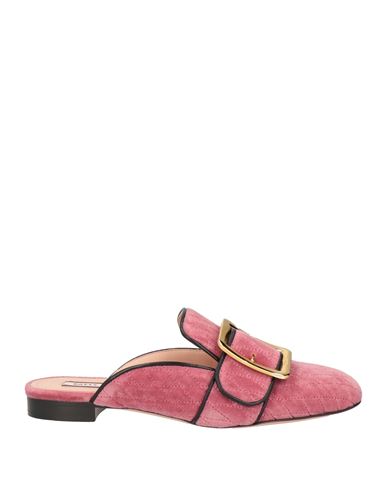 Shop Bally Woman Mules & Clogs Pastel Pink Size 7.5 Cotton, Leather