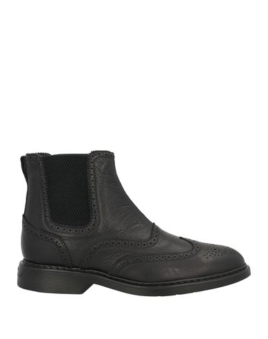 Hogan Man Ankle Boots Black Size 9 Leather, Textile Fibers