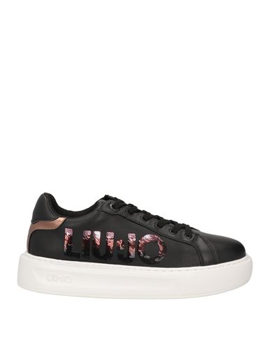 Shop Liu •jo Woman Sneakers Black Size 7 Leather