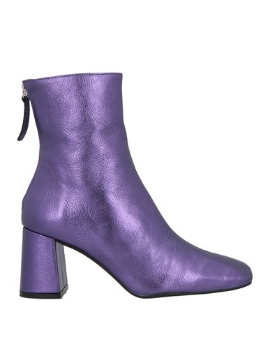 Angel Alarcon Ángel Alarcón Woman Ankle Boots Purple Size 8 Leather