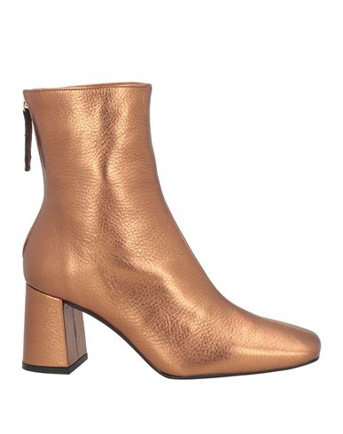 Angel Alarcon Ángel Alarcón Woman Ankle Boots Bronze Size 7 Leather In Gold