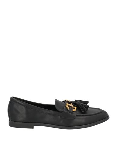 Shop Francesco Milano Woman Loafers Black Size 8 Leather