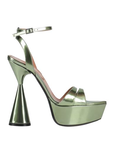 Shop D’accori D'accori Woman Sandals Light Green Size 8 Leather