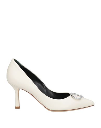 Shop Ninalilou Woman Pumps Cream Size 6 Leather In White