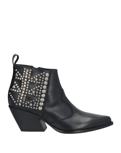Elena Iachi Woman Ankle Boots Black Size 7 Leather