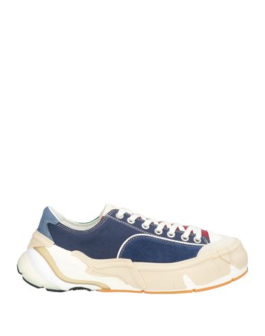 Shop Li-ning Man Sneakers Navy Blue Size 8.5 Textile Fibers, Leather