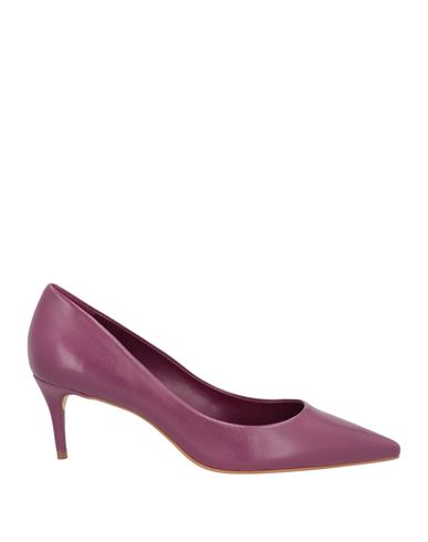 Carrano Woman Pumps Deep Purple Size 7 Leather In Pink