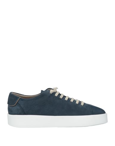 Fabiano Ricci Man Sneakers Navy Blue Size 6.5 Leather