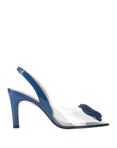 Shop Azurée Cannes Woman Sandals Blue Size 7 Leather, Pvc - Polyvinyl Chloride