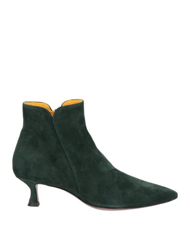 Mara Bini Woman Ankle Boots Dark Green Size 8 Leather