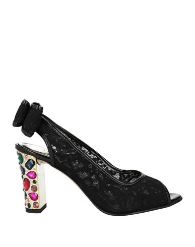 Shop Azurée Cannes Woman Sandals Black Size 7.5 Textile Fibers