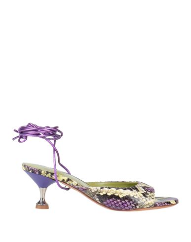 Shop Lella Baldi Woman Sandals Purple Size 8 Leather