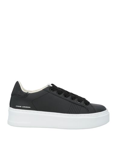 Crime London Woman Sneakers Black Size 6 Leather In Black