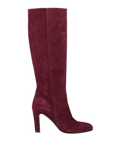 Shop Del Carlo Woman Boot Garnet Size 8 Leather In Red