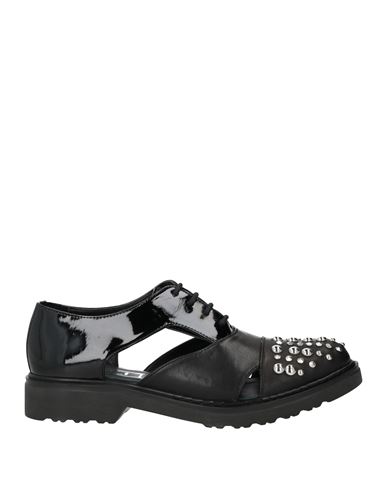 Cult Woman Lace-up Shoes Black Size 9 Leather