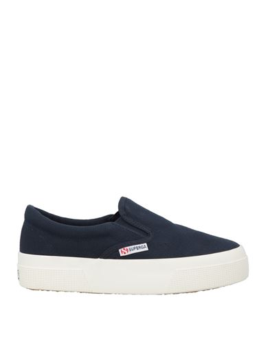 Superga Woman Sneakers Navy Size 6.5 Textile Fibers In Blue