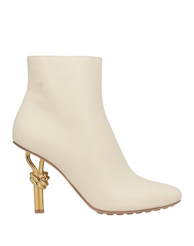 Shop Bottega Veneta Woman Ankle Boots Ivory Size 11 Leather In White