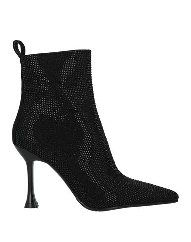 Manufacture D'essai Woman Ankle Boots Midnight Blue Size 6 Textile Fibers In Black