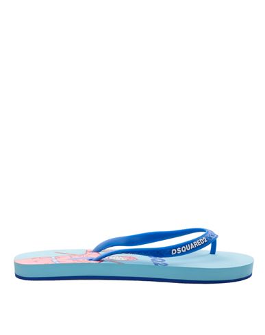Shop Dsquared2 Flip-flop Man Thong Sandal Blue Size 9 Rubber