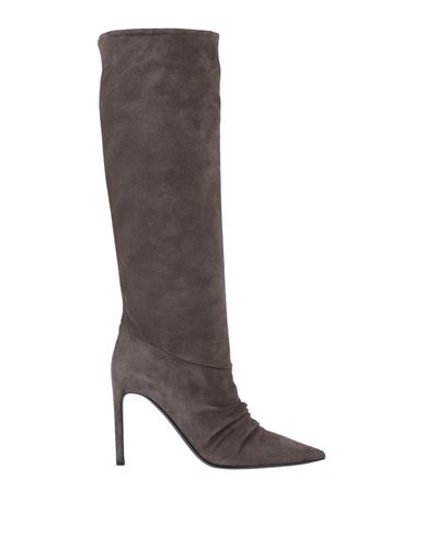 Shop Del Carlo Woman Boot Lead Size 7 Leather In Grey