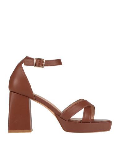 Francesco Milano Woman Sandals Brown Size 8 Leather In Brown