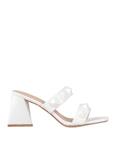 Francesco Milano Woman Sandals White Size 8 Leather