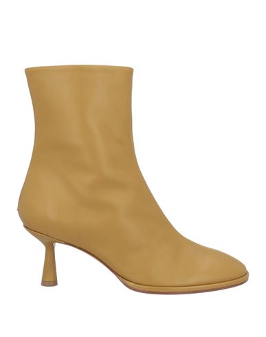 Shop Aeyde Aeydē Woman Ankle Boots Ocher Size 8 Leather In Yellow