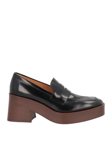 TOD'S TOD'S WOMAN LOAFERS BLACK SIZE 8 LEATHER 