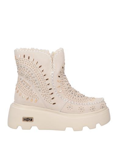 Cult Woman Ankle Boots Off White Size 8 Leather In Off White