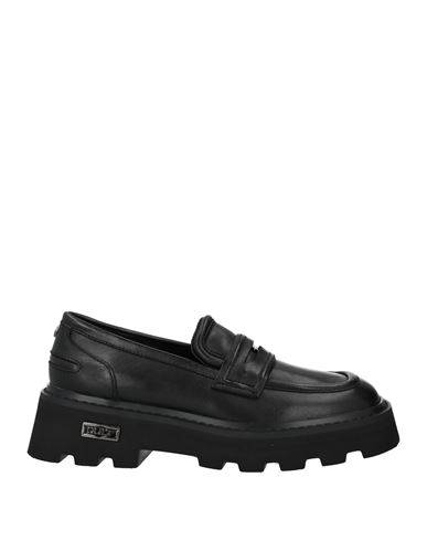 Cult Woman Loafers Black Size 8 Leather In Black