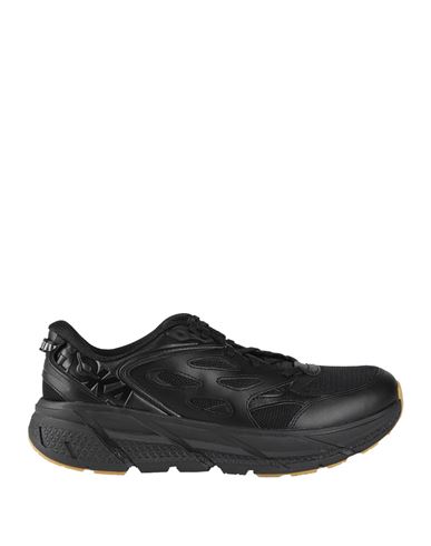 Shop Hoka One One U Clifton L Athletics Man Sneakers Black Size 9 Leather, Textile Fibers