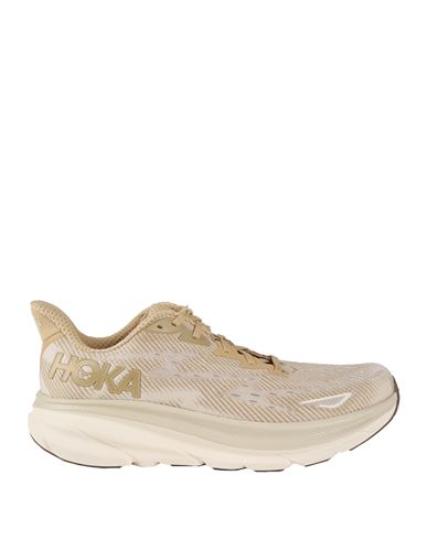 Shop Hoka One One M Clifton 9 Man Sneakers Sand Size 9 Textile Fibers In Beige