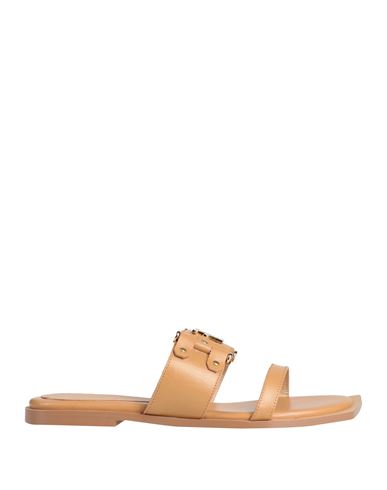 Shop Fracomina Woman Sandals Camel Size 8 Leather In Beige
